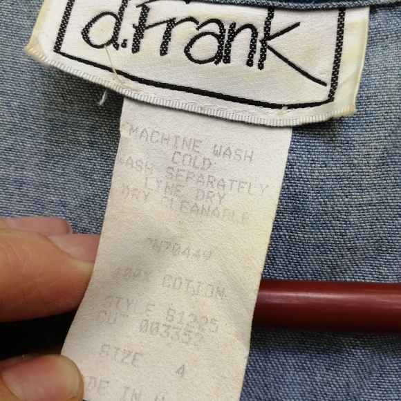 Vtg d.frank Jean Button Dress 4 Cottagecore - Picture 10 of 12